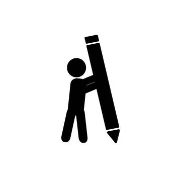 Silhouette of a man Stock Illustration