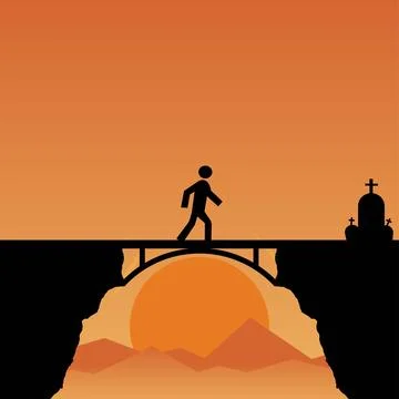 Silhouette of a man Stock Illustration