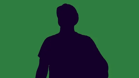 Silhouette Man Illustration Depth Frame Motion Layers Movement Colorful Style Vídeo Stock 336955759
