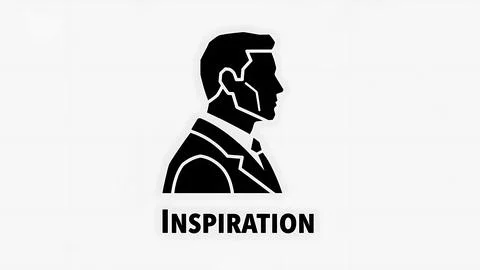 Silhouette of a man inspired Stock Illustration