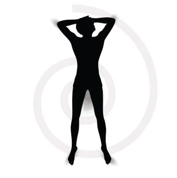 Silhouette of a man lying down Stock Illustration