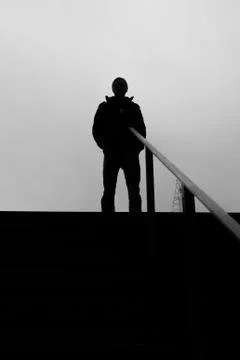 Silhouette of a man Stock Photos