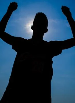 Silhouette of man Stock Photos