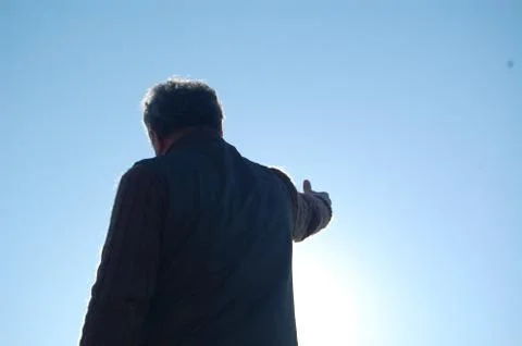 Silhouette of a man Stock Photos