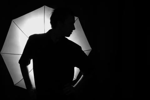Silhouette of a man Stock Photos