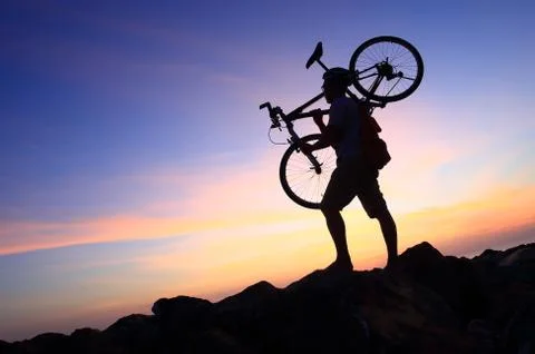 Silhouette man Stock Photos