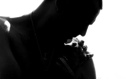 Silhouette of a man Stock Photos