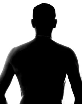 Silhouette of a man Foto stock