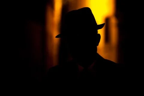 Silhouette of a man 스톡 사진