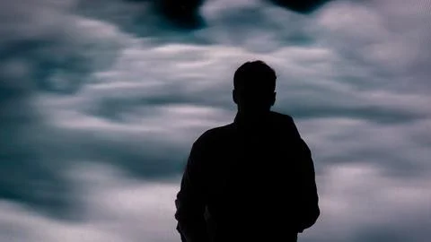 Silhouette of a Man Stock Photos