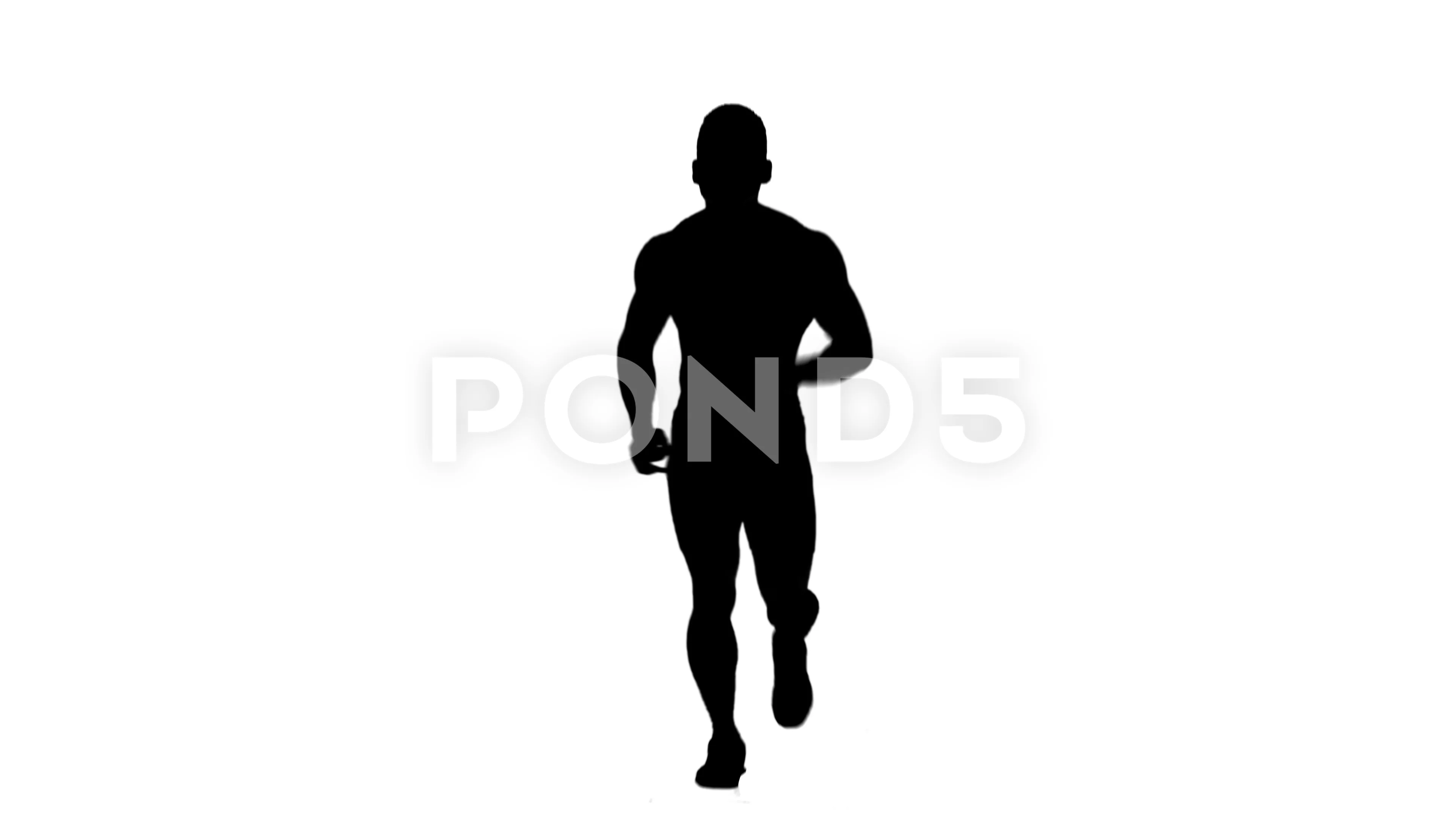 male running silhouette