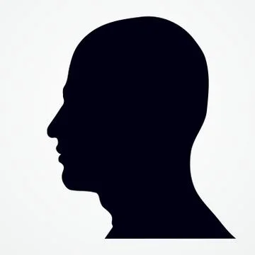 Silhouette of a man s head Stock Illustration