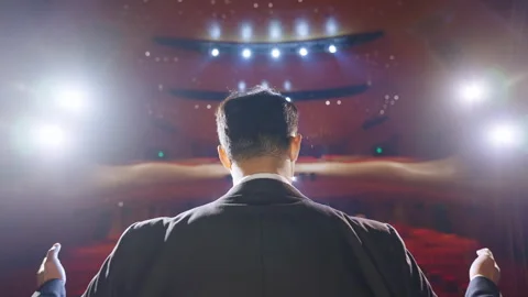 Silhouette of Man Walking into the Light Stock Footage 327794472