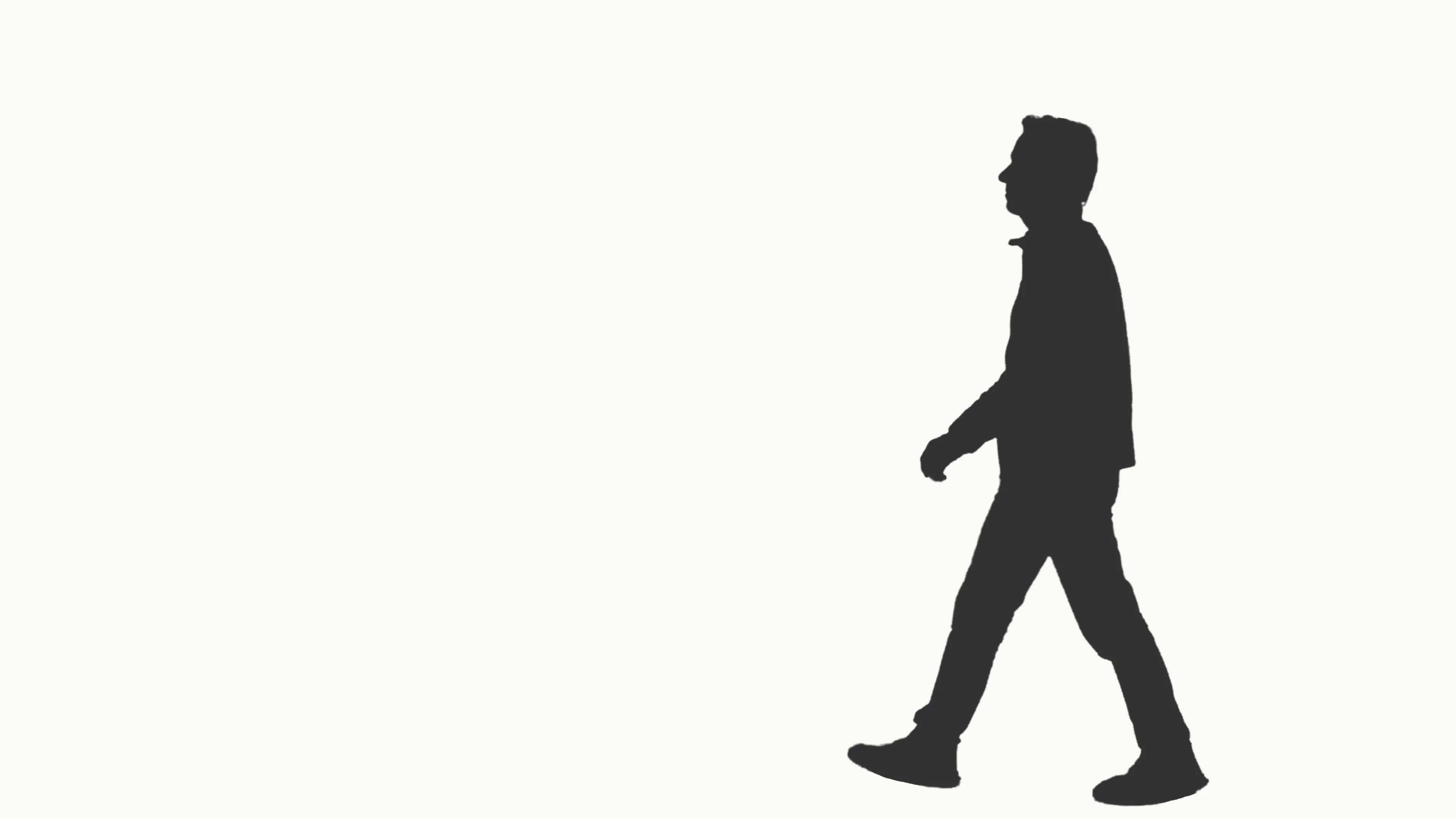 man walking silhouette