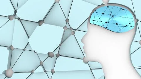 Silhouette of a man's head Stockillustratie