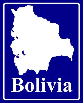 Silhouette map of Bolivia Stock Illustration