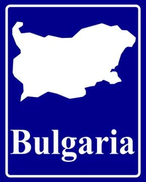 Silhouette map of Bulgaria Stock Illustration