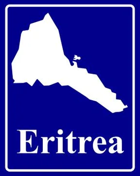 Silhouette map of Eritrea Stock Illustration