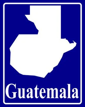 Silhouette map of Guatemala Stock Illustration
