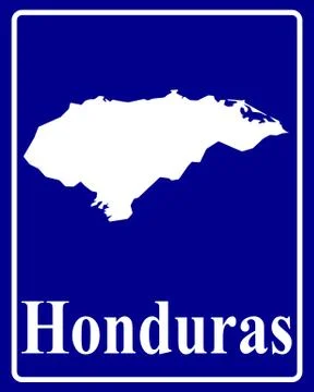 Silhouette map of Honduras Stock Illustration