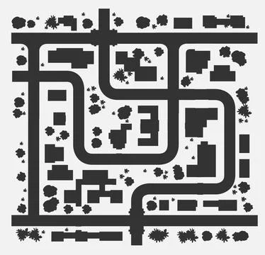 Silhouette Map Stock Illustration