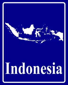 Silhouette map of Indonesia Stock Illustration
