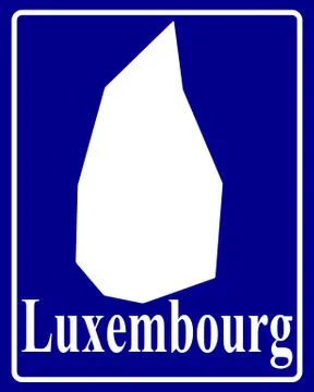 Silhouette map of Luxembourg Stock Illustration