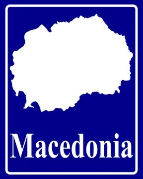 Silhouette map of Macedonia Stock Illustration