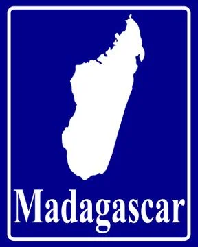 Silhouette map of Madagascar Stock Illustration