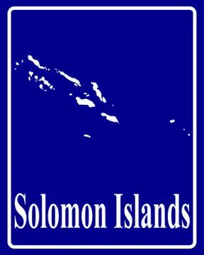 Silhouette map of Solomon Stock Illustration