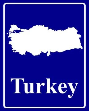Silhouette map of Turkey Stock Illustration