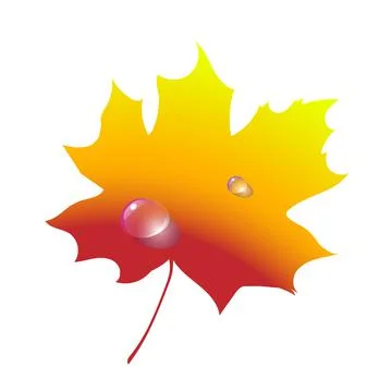 Silhouette maple autumn leaf. Gradient object isolated. Vector. イラスト素材