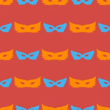 Silhouette of Masks Seamless Pattern Silhouette of Masks Seamless Pattern.... Stock Photos