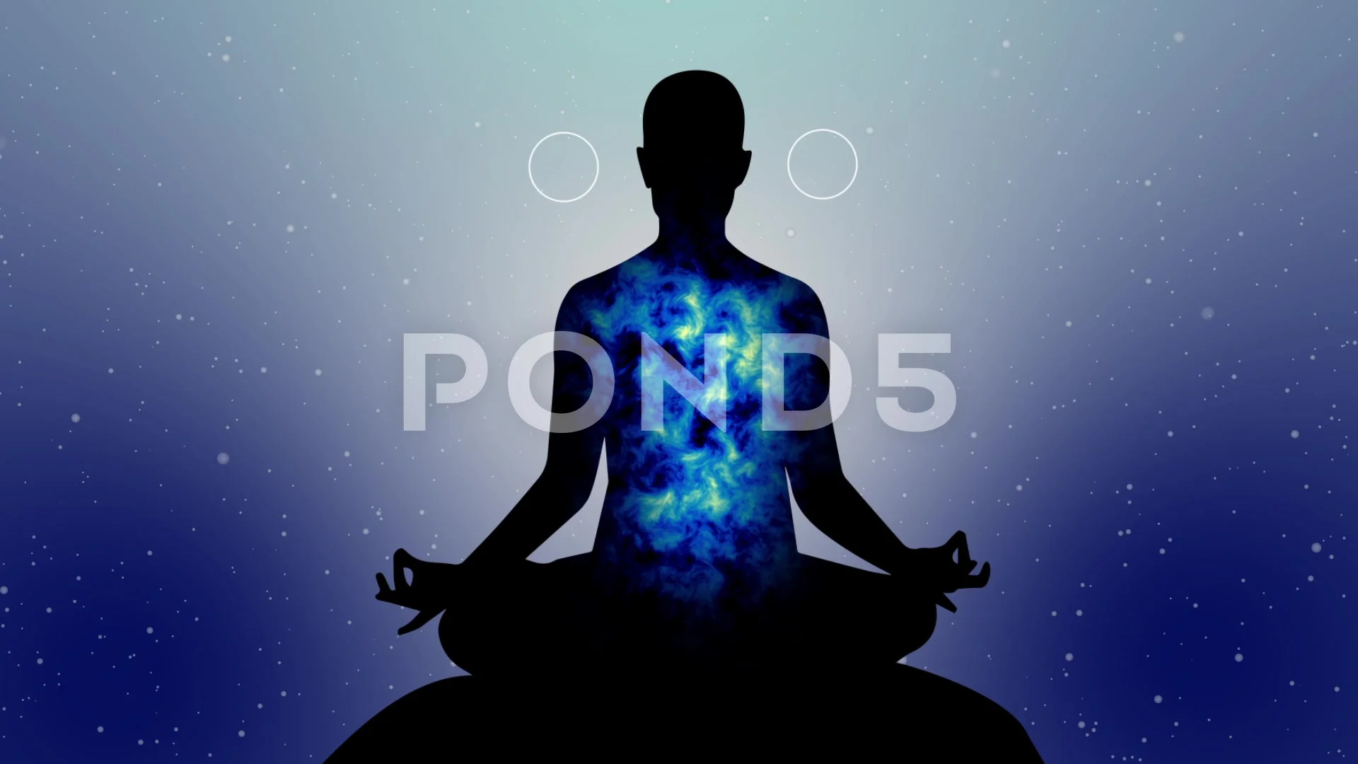 Silhouette of meditation: animated power... | Stock Video | Pond5