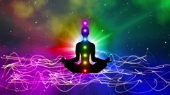 Blue Light Spiritual Yoga Meditation Loo, Stock Video