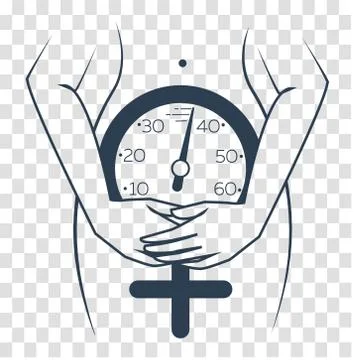 Silhouette of menopause Stock Illustration