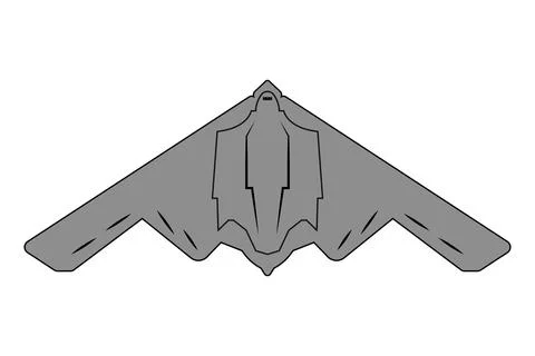 Silhouette of modern bomber plane concept vector illustration isolated Stock Illustration