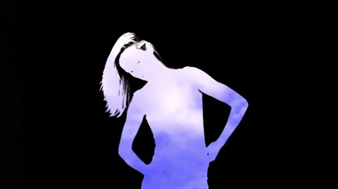 Silhouette   Modern Dancer with Clouds Video stock 29833427