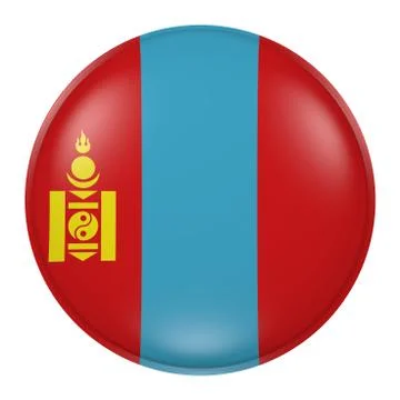 Silhouette of Mongolia button Stock Illustration