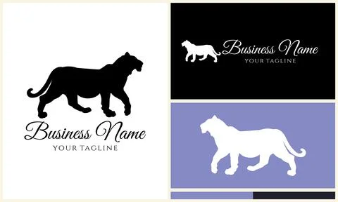 Silhouette monkey vector logo template Illustrazione stock