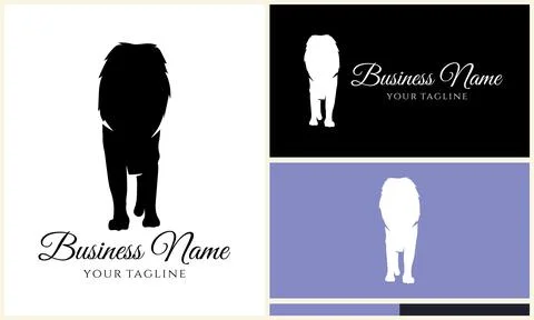 Silhouette monkey vector logo template Stock Illustration