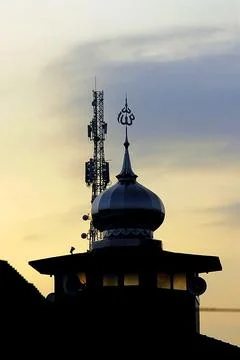 Silhouette of a mosque Foto stock