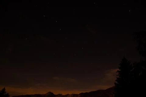 The silhouette of a mountain Stock Photos