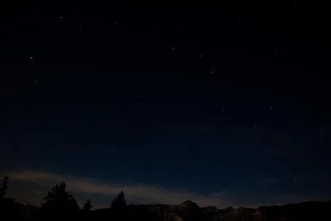 The silhouette of a mountain Foto stock