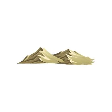 Silhouette of mountain range. Natural environment theme. Flat vector element for Illustrazione stock