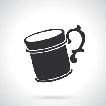 Silhouette of mug Stock Illustration