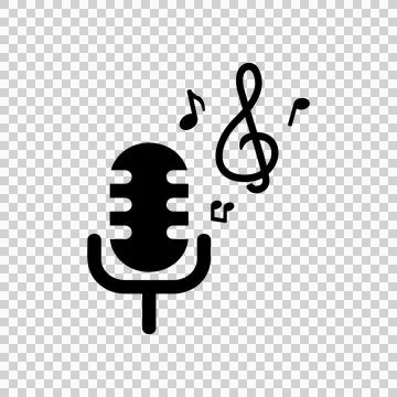 Silhouette music instrument with notes vector Stockillustratie