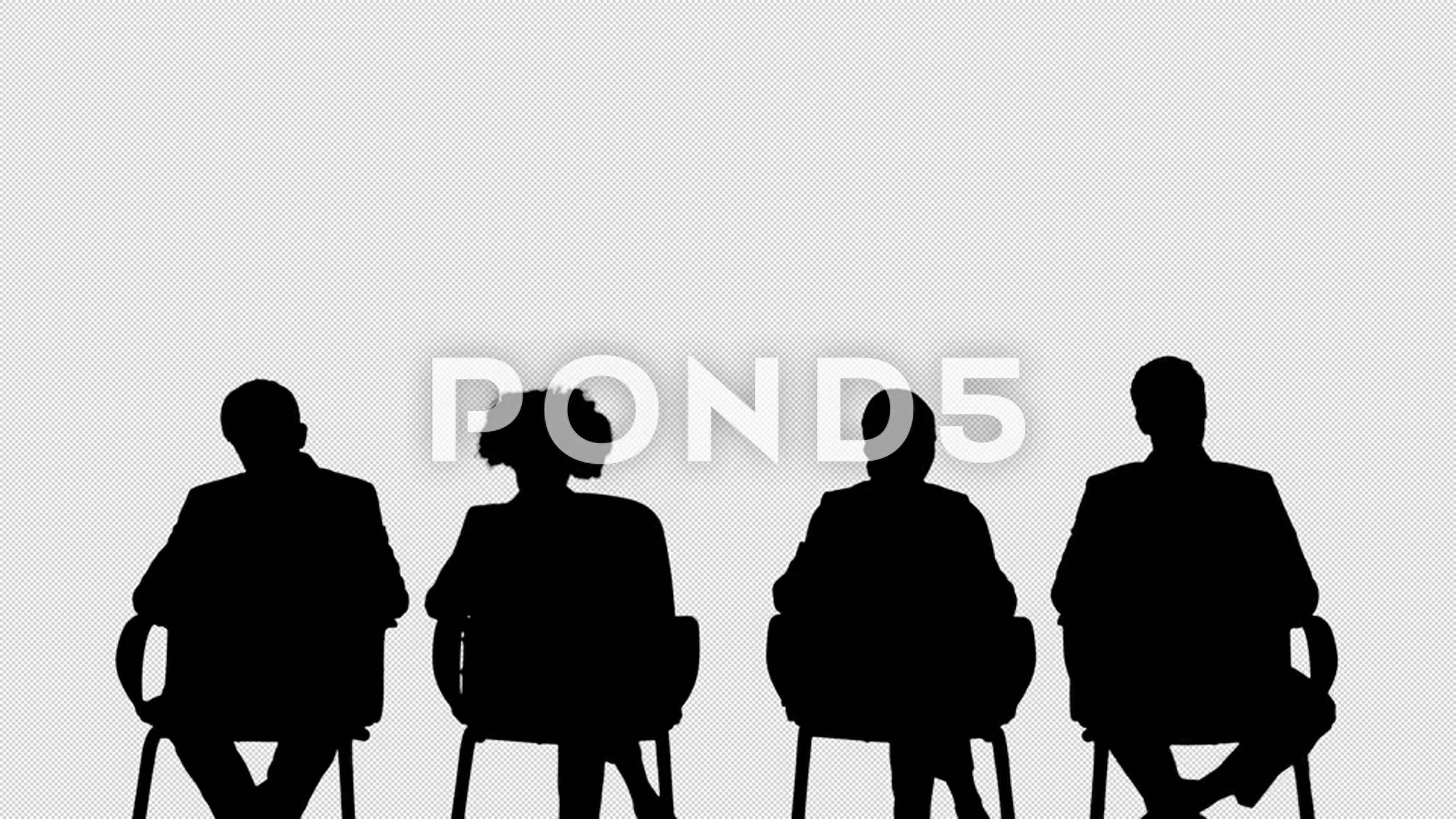 Silhouette Office workers, colleagues, a... | Stock Video | Pond5