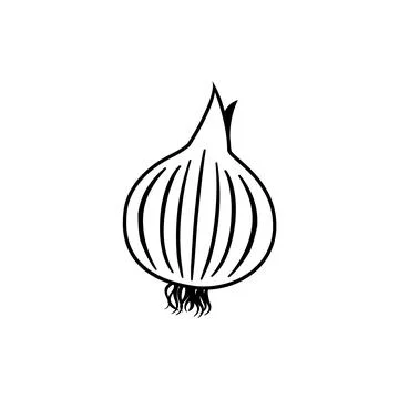 Silhouette of an onion Stock Illustration