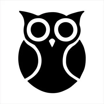 Silhouette of an owl Stock Illustration